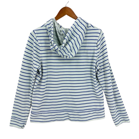 VINEYARD VINES Hoodie Striped Pullover Sweater Cotton Green Blue - Picture 2 of 6